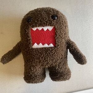 DOMO 10in Nanco Brown Fuzzy Plush Soft Stuffed Animal Toy 1998-2010